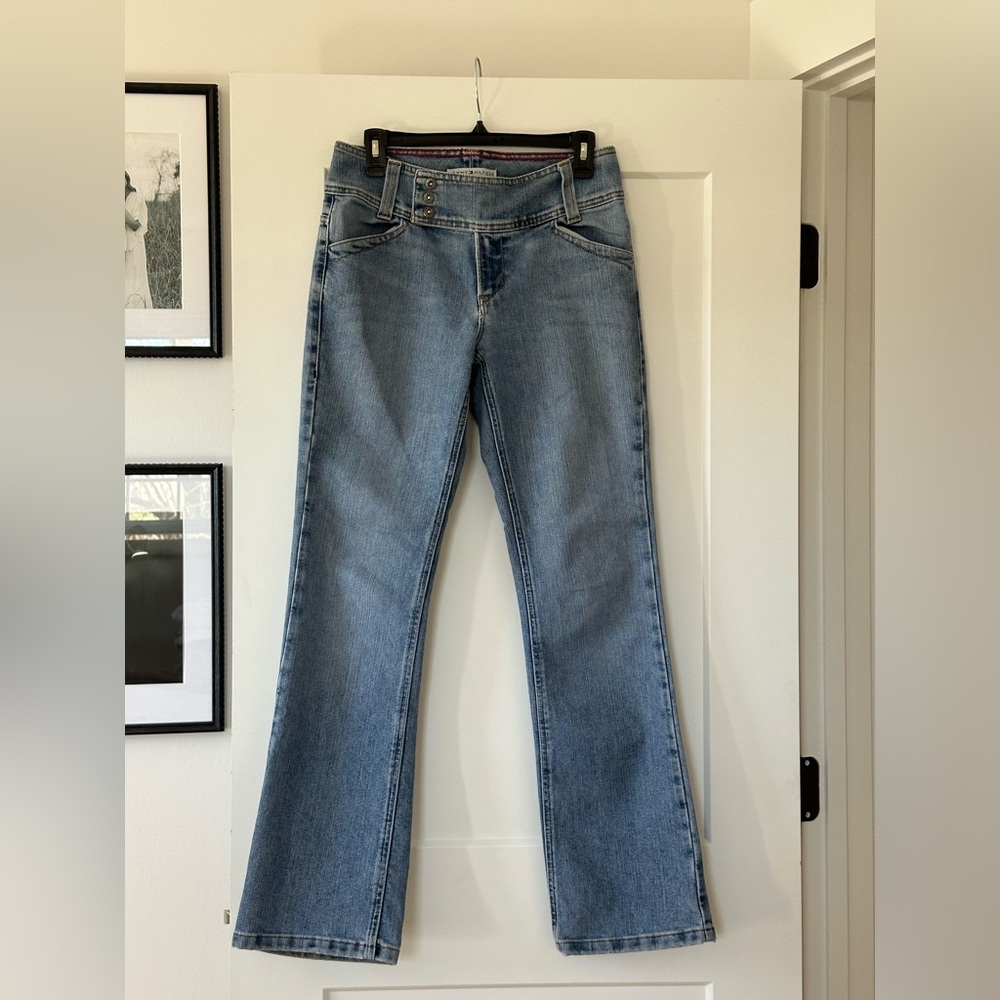 Vintage Tommy Hilfiger low-rise flare jeans.